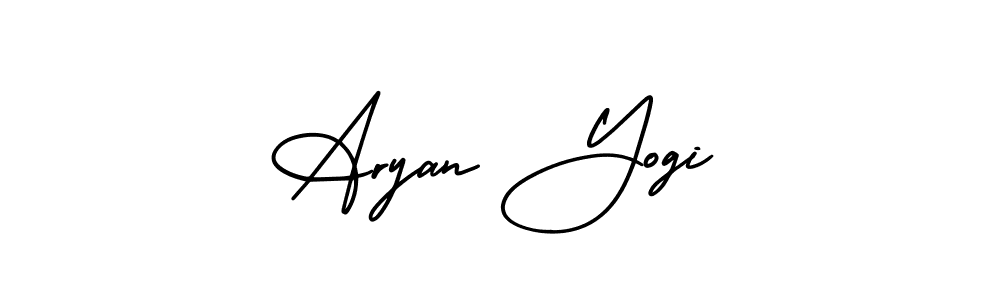 Design your own signature with our free online signature maker. With this signature software, you can create a handwritten (AmerikaSignatureDemo-Regular) signature for name Aryan Yogi. Aryan Yogi signature style 3 images and pictures png