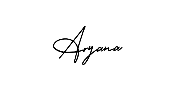 Create a beautiful signature design for name Aryana. With this signature (AmerikaSignatureDemo-Regular) fonts, you can make a handwritten signature for free. Aryana signature style 3 images and pictures png