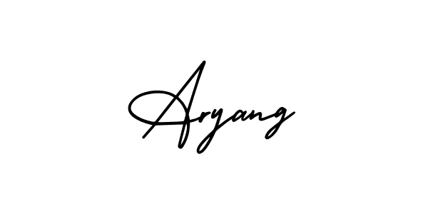 Similarly AmerikaSignatureDemo-Regular is the best handwritten signature design. Signature creator online .You can use it as an online autograph creator for name Aryang. Aryang signature style 3 images and pictures png