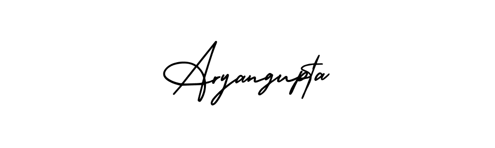 You should practise on your own different ways (AmerikaSignatureDemo-Regular) to write your name (Aryangupta) in signature. don't let someone else do it for you. Aryangupta signature style 3 images and pictures png