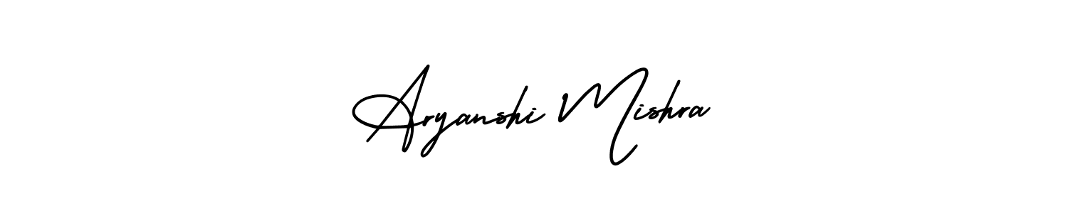 The best way (AmerikaSignatureDemo-Regular) to make a short signature is to pick only two or three words in your name. The name Aryanshi Mishra include a total of six letters. For converting this name. Aryanshi Mishra signature style 3 images and pictures png