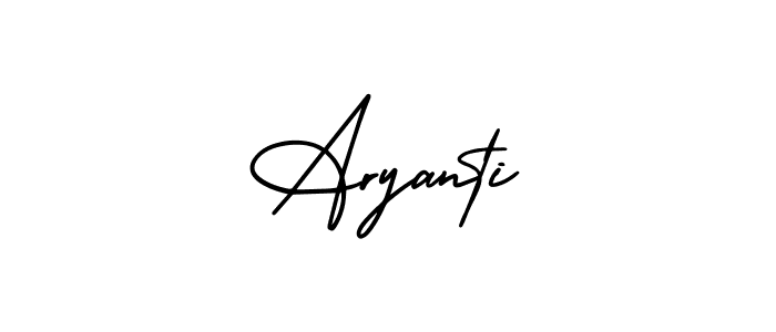 Use a signature maker to create a handwritten signature online. With this signature software, you can design (AmerikaSignatureDemo-Regular) your own signature for name Aryanti. Aryanti signature style 3 images and pictures png
