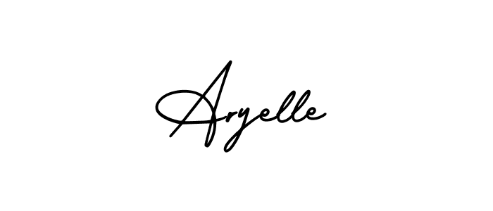 Use a signature maker to create a handwritten signature online. With this signature software, you can design (AmerikaSignatureDemo-Regular) your own signature for name Aryelle. Aryelle signature style 3 images and pictures png