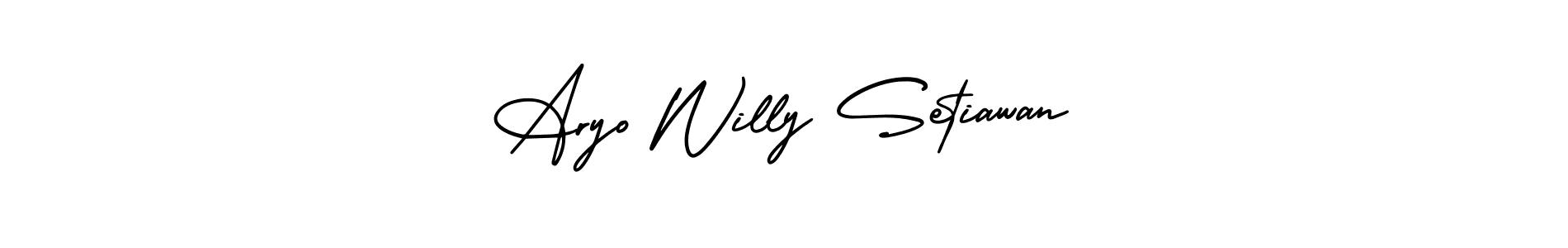 Similarly AmerikaSignatureDemo-Regular is the best handwritten signature design. Signature creator online .You can use it as an online autograph creator for name Aryo Willy Setiawan. Aryo Willy Setiawan signature style 3 images and pictures png