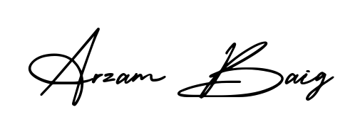 Transform the name Arzam Baig into a signature masterpiece using AmerikaSignatureDemo-Regular font. Ideal for photographers, artists, and creators looking for watermarks. Arzam Baig signature style 3 images and pictures png