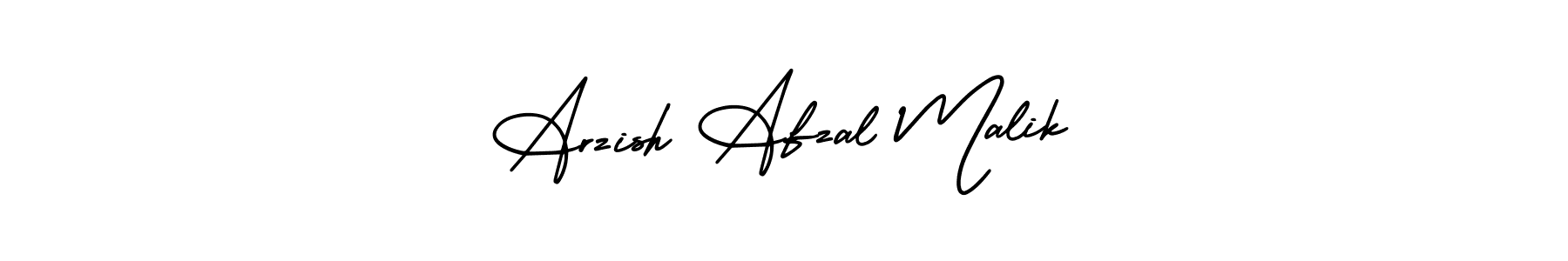 This is the best signature style for the Arzish Afzal Malik name. Also you like these signature font (AmerikaSignatureDemo-Regular). Mix name signature. Arzish Afzal Malik signature style 3 images and pictures png
