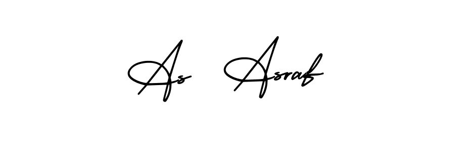 The best way (AmerikaSignatureDemo-Regular) to make a short signature is to pick only two or three words in your name. The name As  Asraf include a total of six letters. For converting this name. As  Asraf signature style 3 images and pictures png