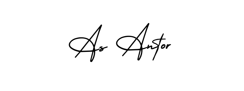 How to Draw As Antor signature style? AmerikaSignatureDemo-Regular is a latest design signature styles for name As Antor. As Antor signature style 3 images and pictures png