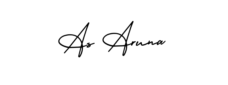 The best way (AmerikaSignatureDemo-Regular) to make a short signature is to pick only two or three words in your name. The name As Aruna include a total of six letters. For converting this name. As Aruna signature style 3 images and pictures png