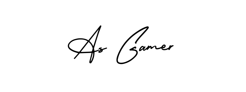 The best way (AmerikaSignatureDemo-Regular) to make a short signature is to pick only two or three words in your name. The name As Gamer include a total of six letters. For converting this name. As Gamer signature style 3 images and pictures png