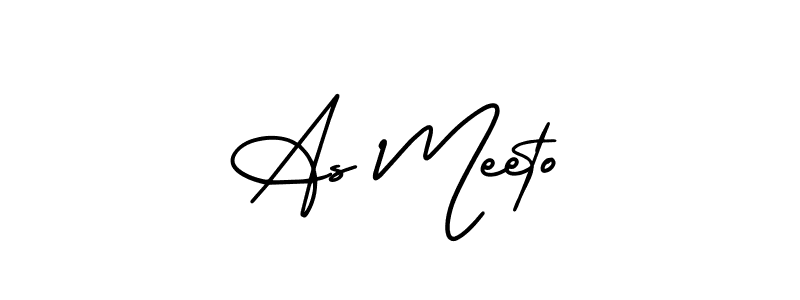 Similarly AmerikaSignatureDemo-Regular is the best handwritten signature design. Signature creator online .You can use it as an online autograph creator for name As Meeto. As Meeto signature style 3 images and pictures png