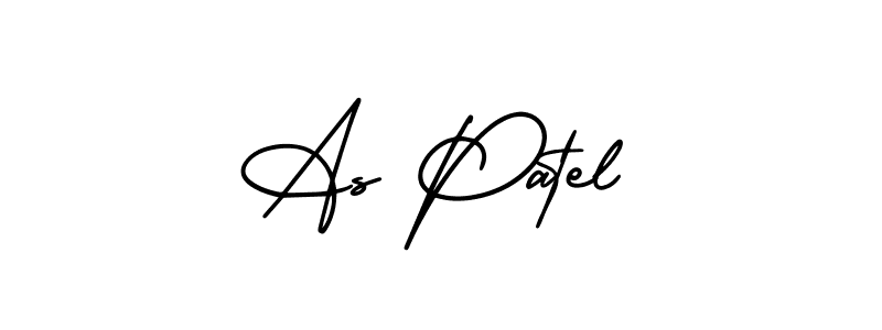 Similarly AmerikaSignatureDemo-Regular is the best handwritten signature design. Signature creator online .You can use it as an online autograph creator for name As Patel. As Patel signature style 3 images and pictures png