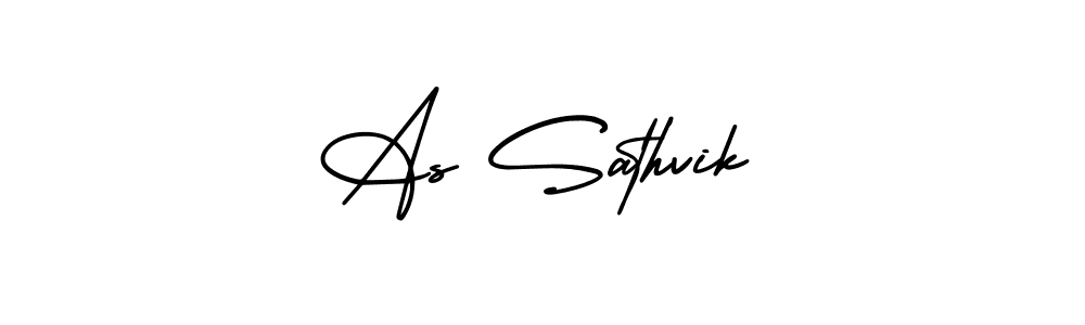 It looks lik you need a new signature style for name As Sathvik. Design unique handwritten (AmerikaSignatureDemo-Regular) signature with our free signature maker in just a few clicks. As Sathvik signature style 3 images and pictures png