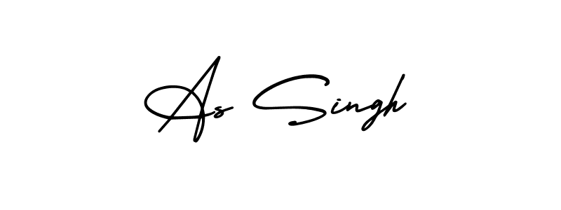 How to Draw As Singh signature style? AmerikaSignatureDemo-Regular is a latest design signature styles for name As Singh. As Singh signature style 3 images and pictures png