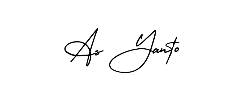 Similarly AmerikaSignatureDemo-Regular is the best handwritten signature design. Signature creator online .You can use it as an online autograph creator for name As Yanto. As Yanto signature style 3 images and pictures png