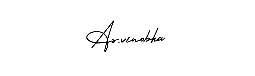 You should practise on your own different ways (AmerikaSignatureDemo-Regular) to write your name (As.vinobha) in signature. don't let someone else do it for you. As.vinobha signature style 3 images and pictures png