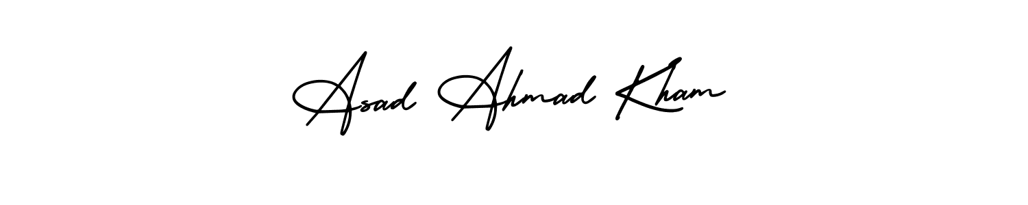 Use a signature maker to create a handwritten signature online. With this signature software, you can design (AmerikaSignatureDemo-Regular) your own signature for name Asad Ahmad Kham. Asad Ahmad Kham signature style 3 images and pictures png