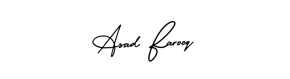 It looks lik you need a new signature style for name Asad Farooq. Design unique handwritten (AmerikaSignatureDemo-Regular) signature with our free signature maker in just a few clicks. Asad Farooq signature style 3 images and pictures png