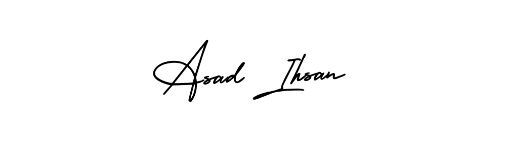 Make a beautiful signature design for name Asad Ihsan. With this signature (AmerikaSignatureDemo-Regular) style, you can create a handwritten signature for free. Asad Ihsan signature style 3 images and pictures png