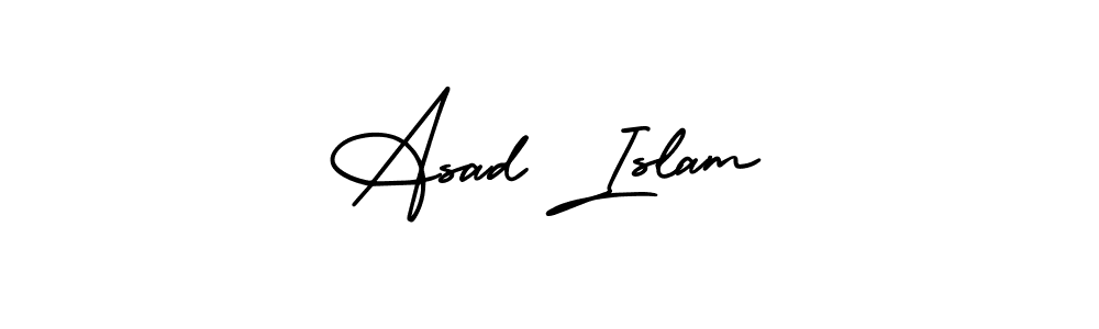 Use a signature maker to create a handwritten signature online. With this signature software, you can design (AmerikaSignatureDemo-Regular) your own signature for name Asad Islam. Asad Islam signature style 3 images and pictures png