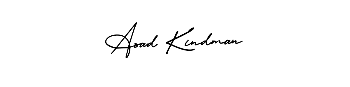 How to make Asad Kindman name signature. Use AmerikaSignatureDemo-Regular style for creating short signs online. This is the latest handwritten sign. Asad Kindman signature style 3 images and pictures png