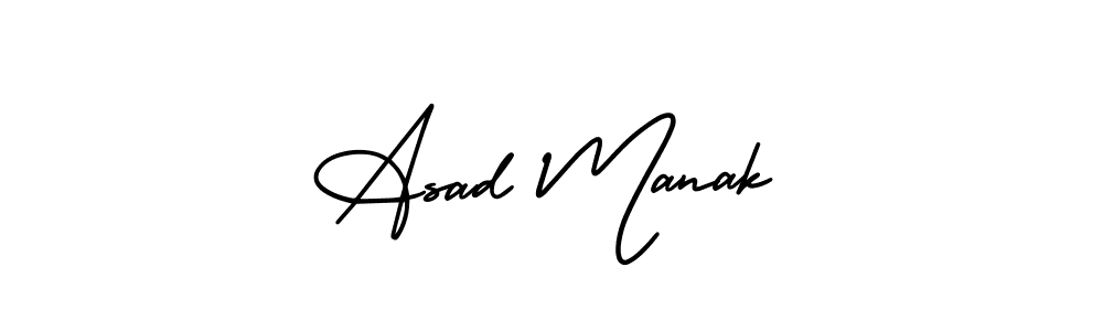 Create a beautiful signature design for name Asad Manak. With this signature (AmerikaSignatureDemo-Regular) fonts, you can make a handwritten signature for free. Asad Manak signature style 3 images and pictures png