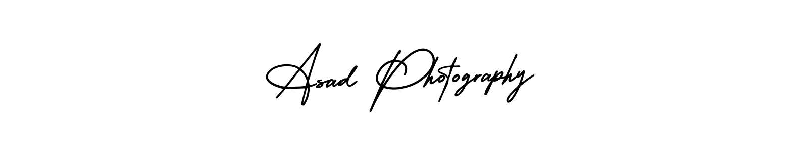 How to make Asad Photography name signature. Use AmerikaSignatureDemo-Regular style for creating short signs online. This is the latest handwritten sign. Asad Photography signature style 3 images and pictures png