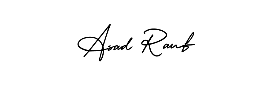 This is the best signature style for the Asad Rauf name. Also you like these signature font (AmerikaSignatureDemo-Regular). Mix name signature. Asad Rauf signature style 3 images and pictures png