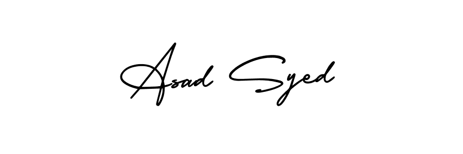 You should practise on your own different ways (AmerikaSignatureDemo-Regular) to write your name (Asad Syed) in signature. don't let someone else do it for you. Asad Syed signature style 3 images and pictures png
