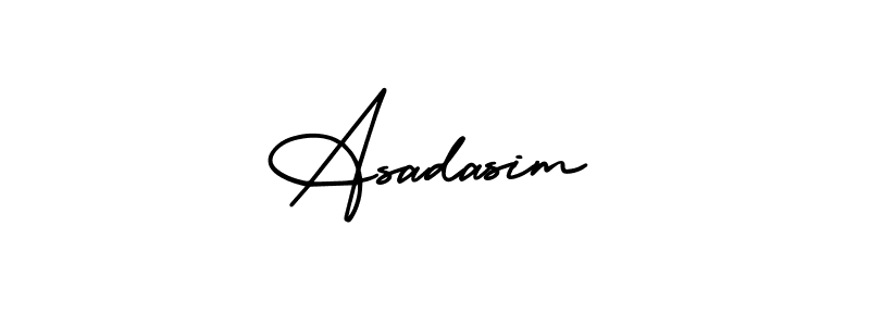 How to make Asadasim signature? AmerikaSignatureDemo-Regular is a professional autograph style. Create handwritten signature for Asadasim name. Asadasim signature style 3 images and pictures png