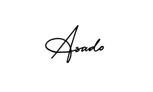 You should practise on your own different ways (AmerikaSignatureDemo-Regular) to write your name (Asado) in signature. don't let someone else do it for you. Asado signature style 3 images and pictures png