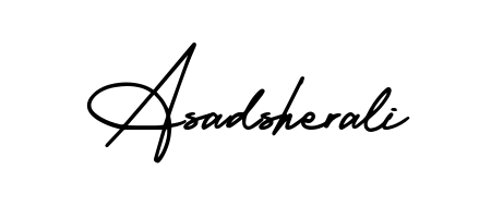 Designed for modern professionals: Asadsherali name signature crafted with AmerikaSignatureDemo-Regular script. Ready for digital PDF workflows. Asadsherali signature style 3 images and pictures png