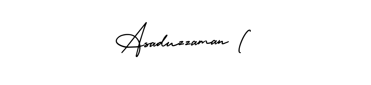 This is the best signature style for the Asaduzzaman ( name. Also you like these signature font (AmerikaSignatureDemo-Regular). Mix name signature. Asaduzzaman ( signature style 3 images and pictures png