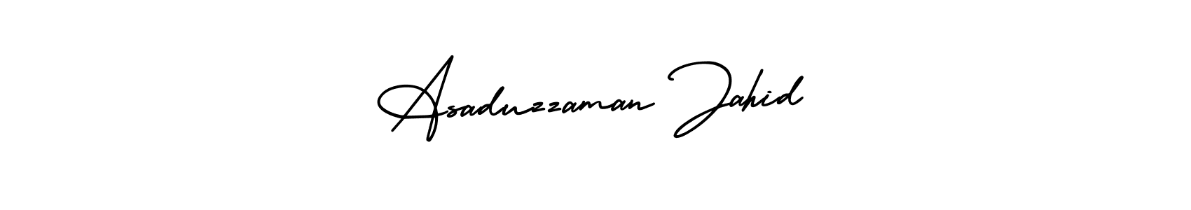 Use a signature maker to create a handwritten signature online. With this signature software, you can design (AmerikaSignatureDemo-Regular) your own signature for name Asaduzzaman Jahid. Asaduzzaman Jahid signature style 3 images and pictures png