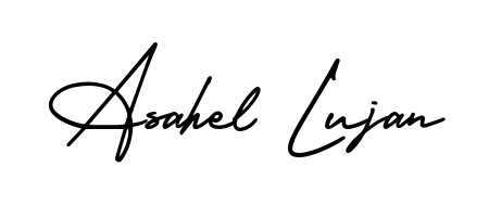 Get an exclusive digital autograph for Asahel Lujan. The AmerikaSignatureDemo-Regular typeface captures the charm of real penmanship on paper. Asahel Lujan signature style 3 images and pictures png