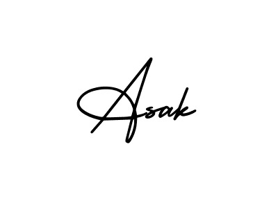 How to make Asak signature? AmerikaSignatureDemo-Regular is a professional autograph style. Create handwritten signature for Asak name. Asak signature style 3 images and pictures png