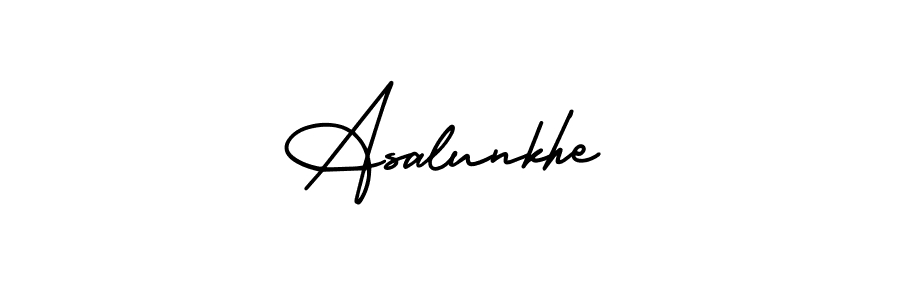 Create a beautiful signature design for name Asalunkhe. With this signature (AmerikaSignatureDemo-Regular) fonts, you can make a handwritten signature for free. Asalunkhe signature style 3 images and pictures png