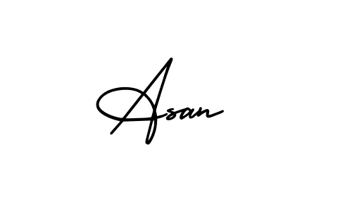 How to make Asan  signature? AmerikaSignatureDemo-Regular is a professional autograph style. Create handwritten signature for Asan  name. Asan  signature style 3 images and pictures png