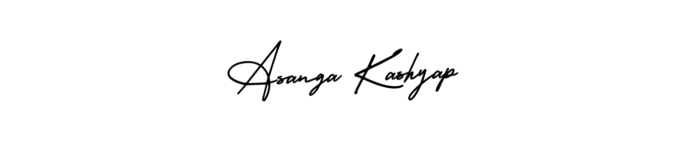 AmerikaSignatureDemo-Regular is a professional signature style that is perfect for those who want to add a touch of class to their signature. It is also a great choice for those who want to make their signature more unique. Get Asanga Kashyap name to fancy signature for free. Asanga Kashyap signature style 3 images and pictures png