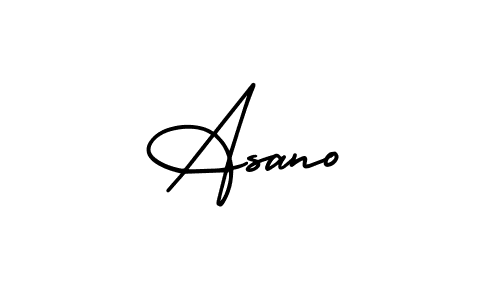 Create a beautiful signature design for name Asano. With this signature (AmerikaSignatureDemo-Regular) fonts, you can make a handwritten signature for free. Asano signature style 3 images and pictures png