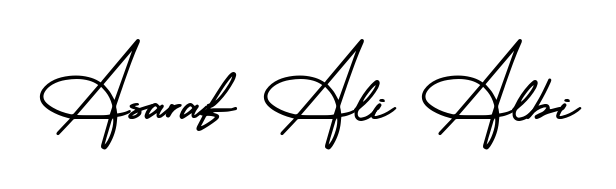 Create your official email sign-off with Asaraf Ali Albi name in AmerikaSignatureDemo-Regular style. Crisp, clean, and perfectly legible across all screens. Asaraf Ali Albi signature style 3 images and pictures png