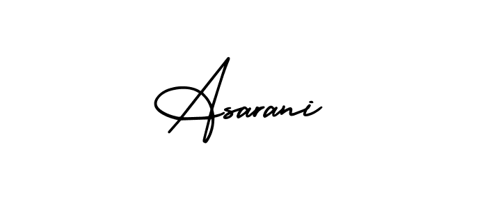 AmerikaSignatureDemo-Regular is a professional signature style that is perfect for those who want to add a touch of class to their signature. It is also a great choice for those who want to make their signature more unique. Get Asarani name to fancy signature for free. Asarani signature style 3 images and pictures png