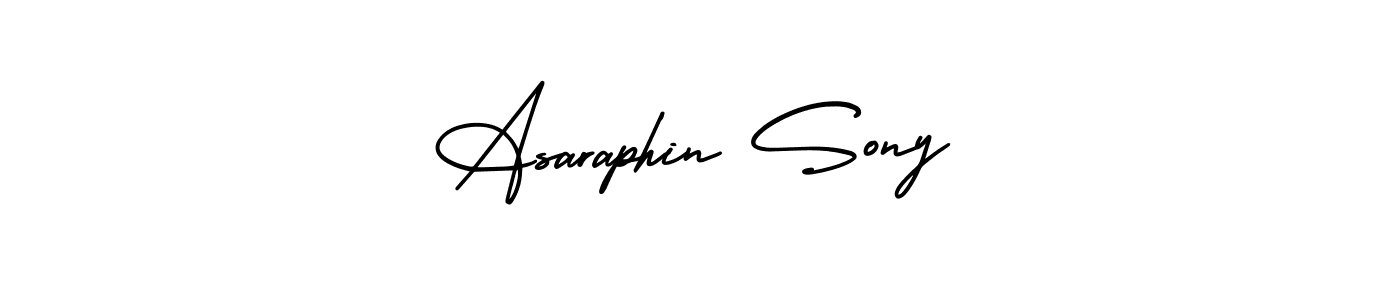 Similarly AmerikaSignatureDemo-Regular is the best handwritten signature design. Signature creator online .You can use it as an online autograph creator for name Asaraphin Sony. Asaraphin Sony signature style 3 images and pictures png