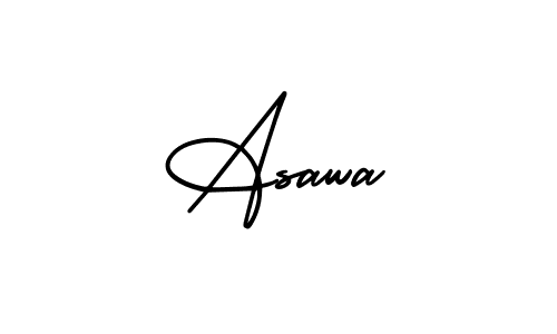 Use a signature maker to create a handwritten signature online. With this signature software, you can design (AmerikaSignatureDemo-Regular) your own signature for name Asawa. Asawa signature style 3 images and pictures png