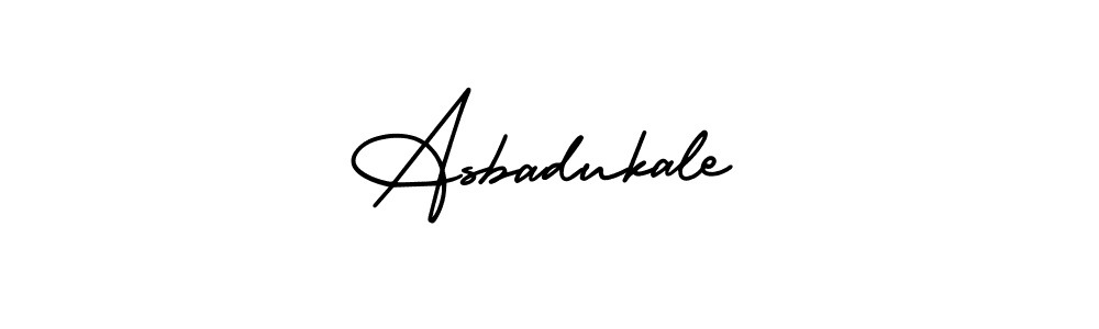 Use a signature maker to create a handwritten signature online. With this signature software, you can design (AmerikaSignatureDemo-Regular) your own signature for name Asbadukale. Asbadukale signature style 3 images and pictures png