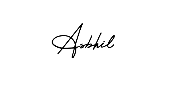 Design your own signature with our free online signature maker. With this signature software, you can create a handwritten (AmerikaSignatureDemo-Regular) signature for name Asbhil. Asbhil signature style 3 images and pictures png