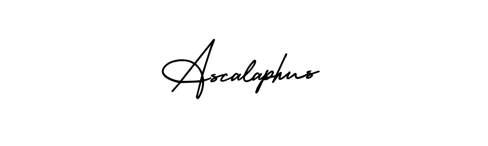 How to make Ascalaphus name signature. Use AmerikaSignatureDemo-Regular style for creating short signs online. This is the latest handwritten sign. Ascalaphus signature style 3 images and pictures png