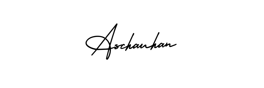 The best way (AmerikaSignatureDemo-Regular) to make a short signature is to pick only two or three words in your name. The name Aschauhan include a total of six letters. For converting this name. Aschauhan signature style 3 images and pictures png