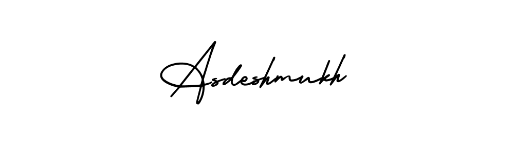 AmerikaSignatureDemo-Regular is a professional signature style that is perfect for those who want to add a touch of class to their signature. It is also a great choice for those who want to make their signature more unique. Get Asdeshmukh name to fancy signature for free. Asdeshmukh signature style 3 images and pictures png