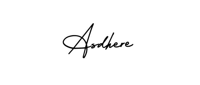 Use a signature maker to create a handwritten signature online. With this signature software, you can design (AmerikaSignatureDemo-Regular) your own signature for name Asdhere. Asdhere signature style 3 images and pictures png